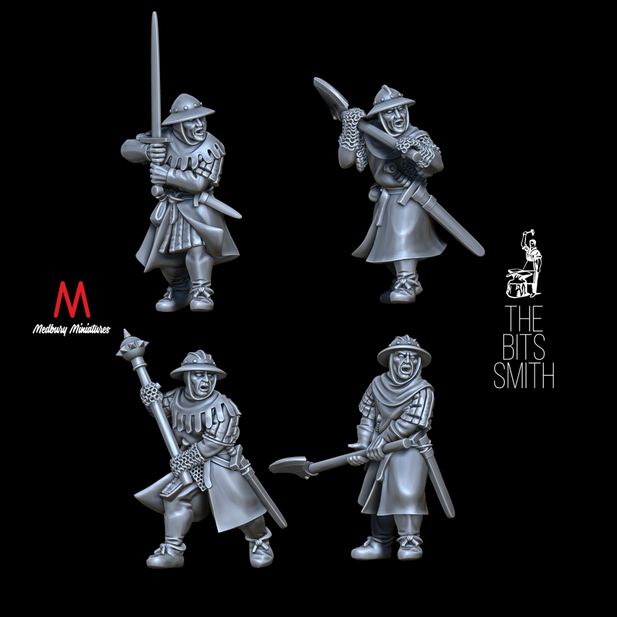 Men at Arms mit zweihand Waffen